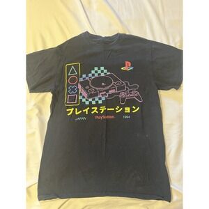 Sony PlayStation T-Shirt 1994‎ Game System  Black Size Small